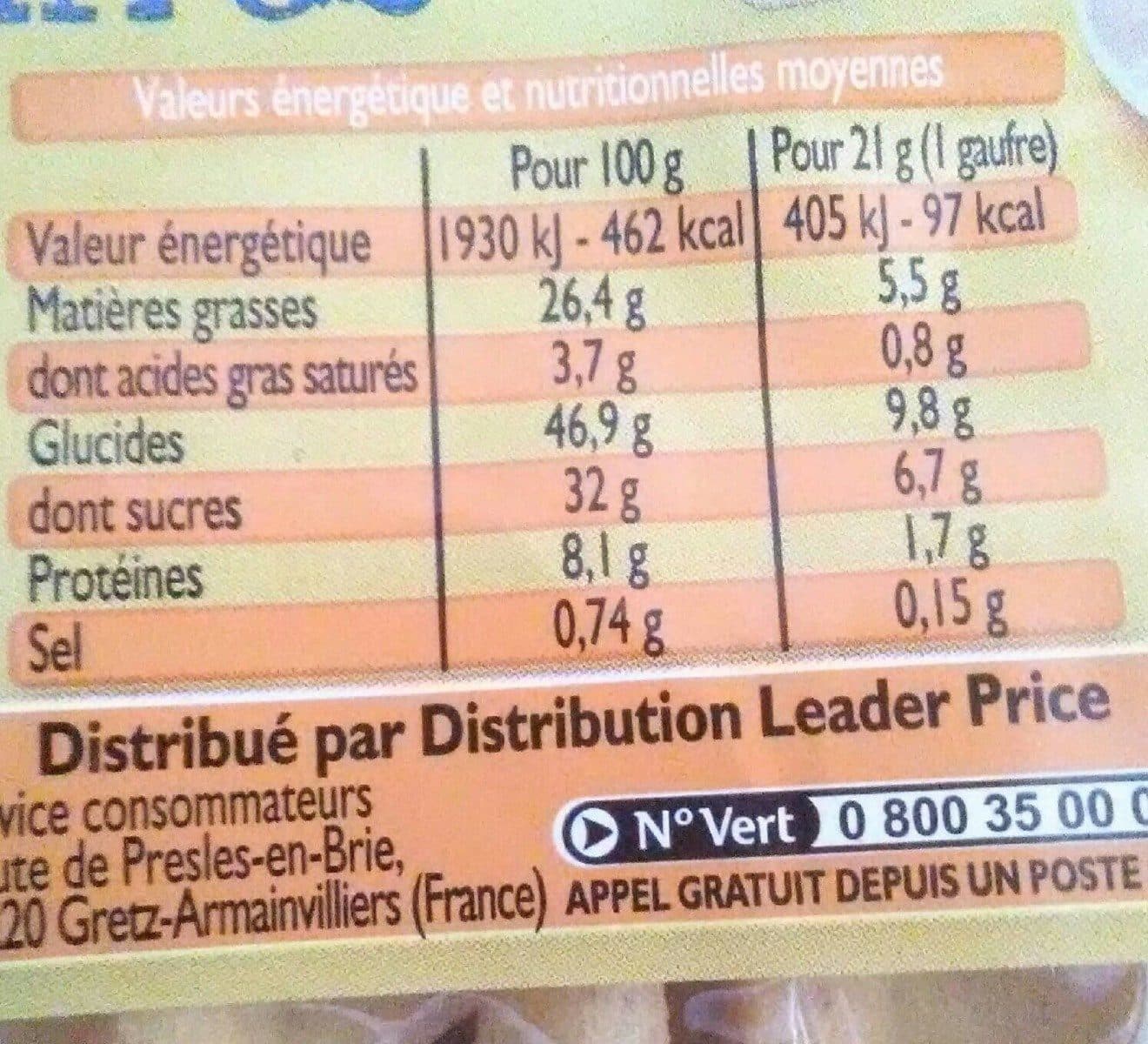 Leader Price 12 mini Gaufres aux œufs Frais packshot