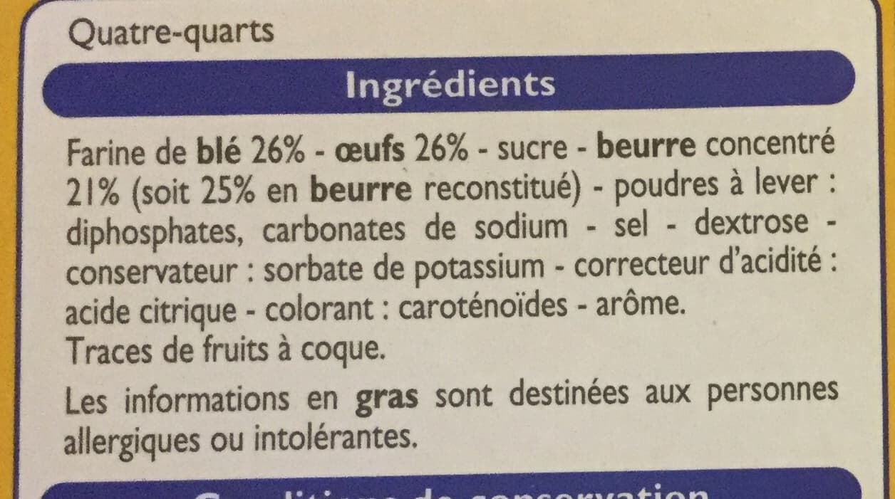 Leader Price Quatre-quarts Breton pur beurre packshot
