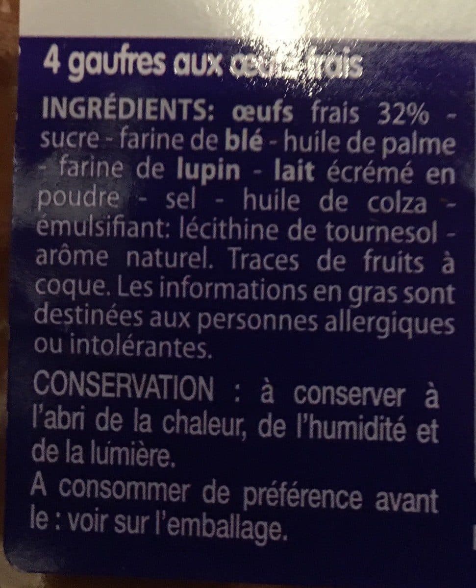 Leader Price 4 gaufres aux oeufs packshot