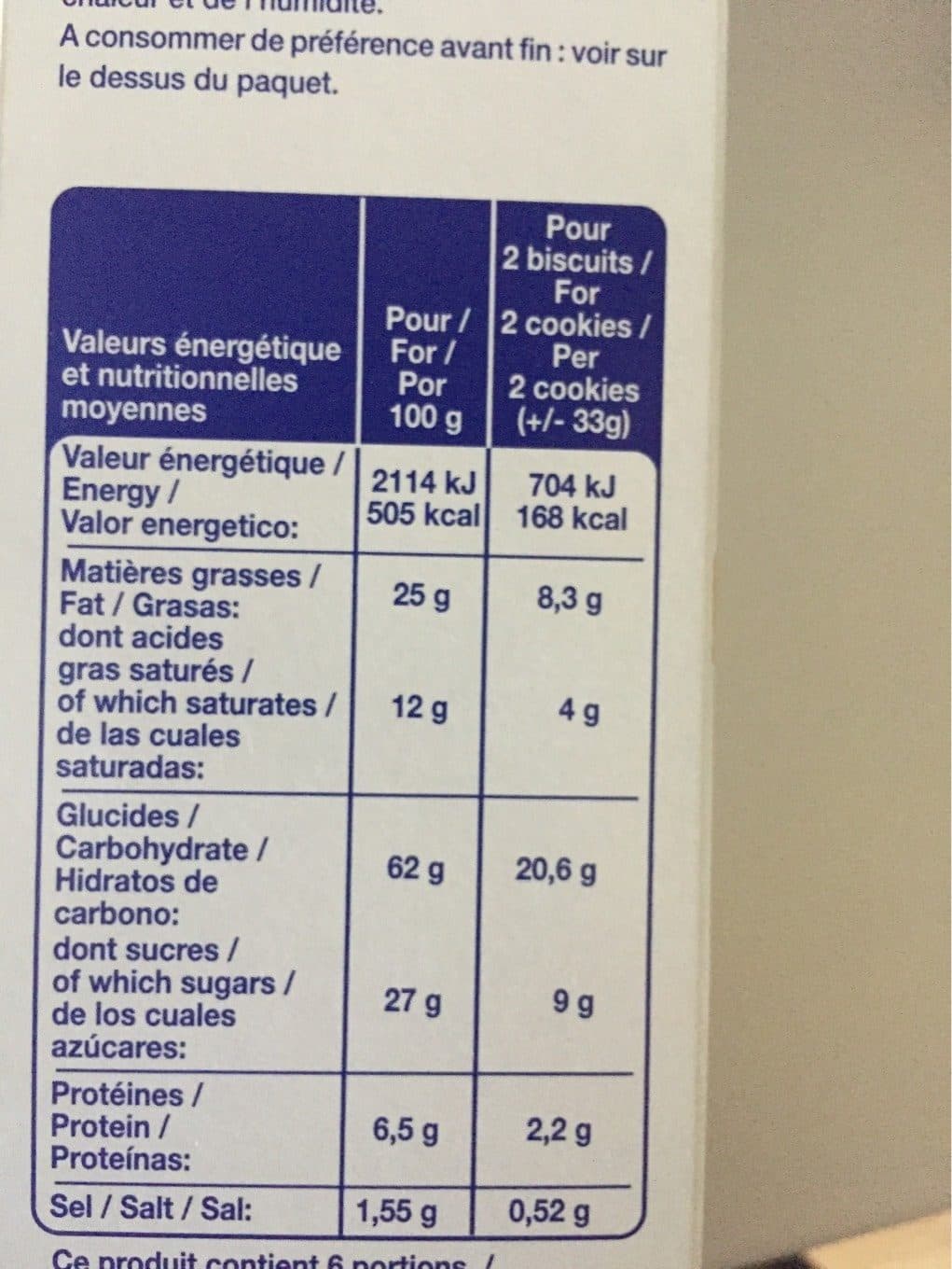 Leader Price Cookies nougatine packshot