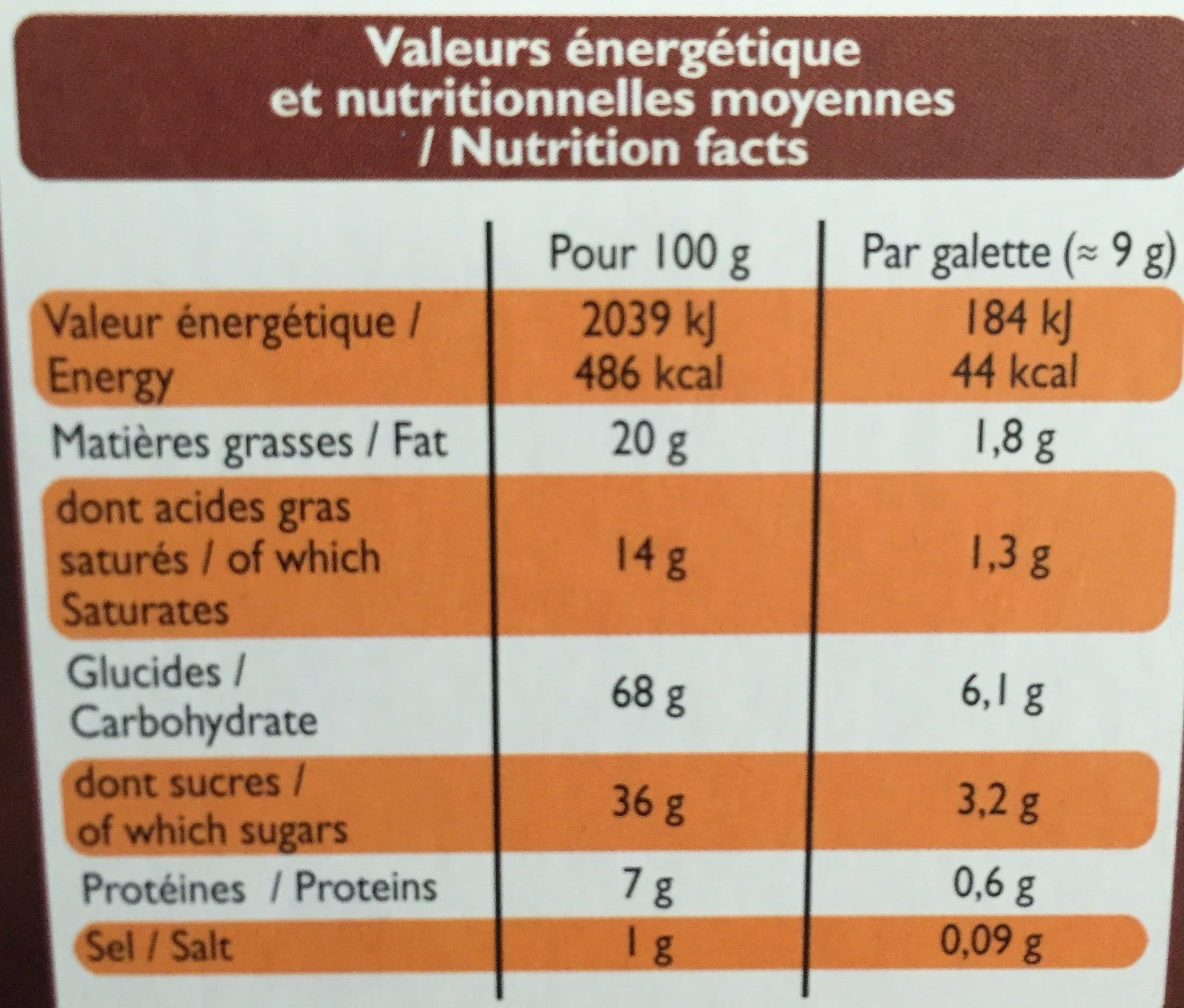 Leader Price La Galette Fine au Chocolat packshot