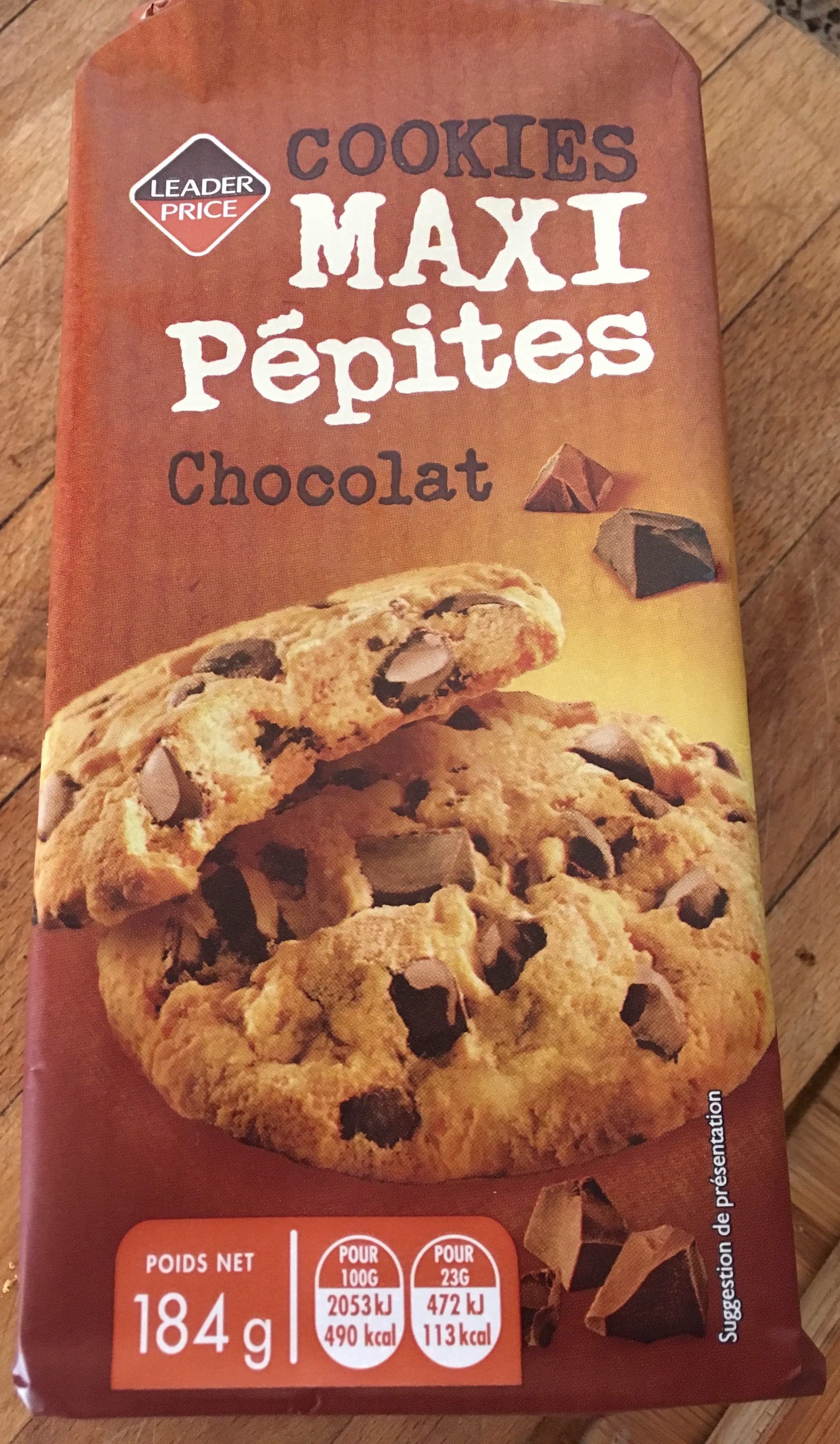 Leader Price Cookies Maxi Pépites Chocolat packshot