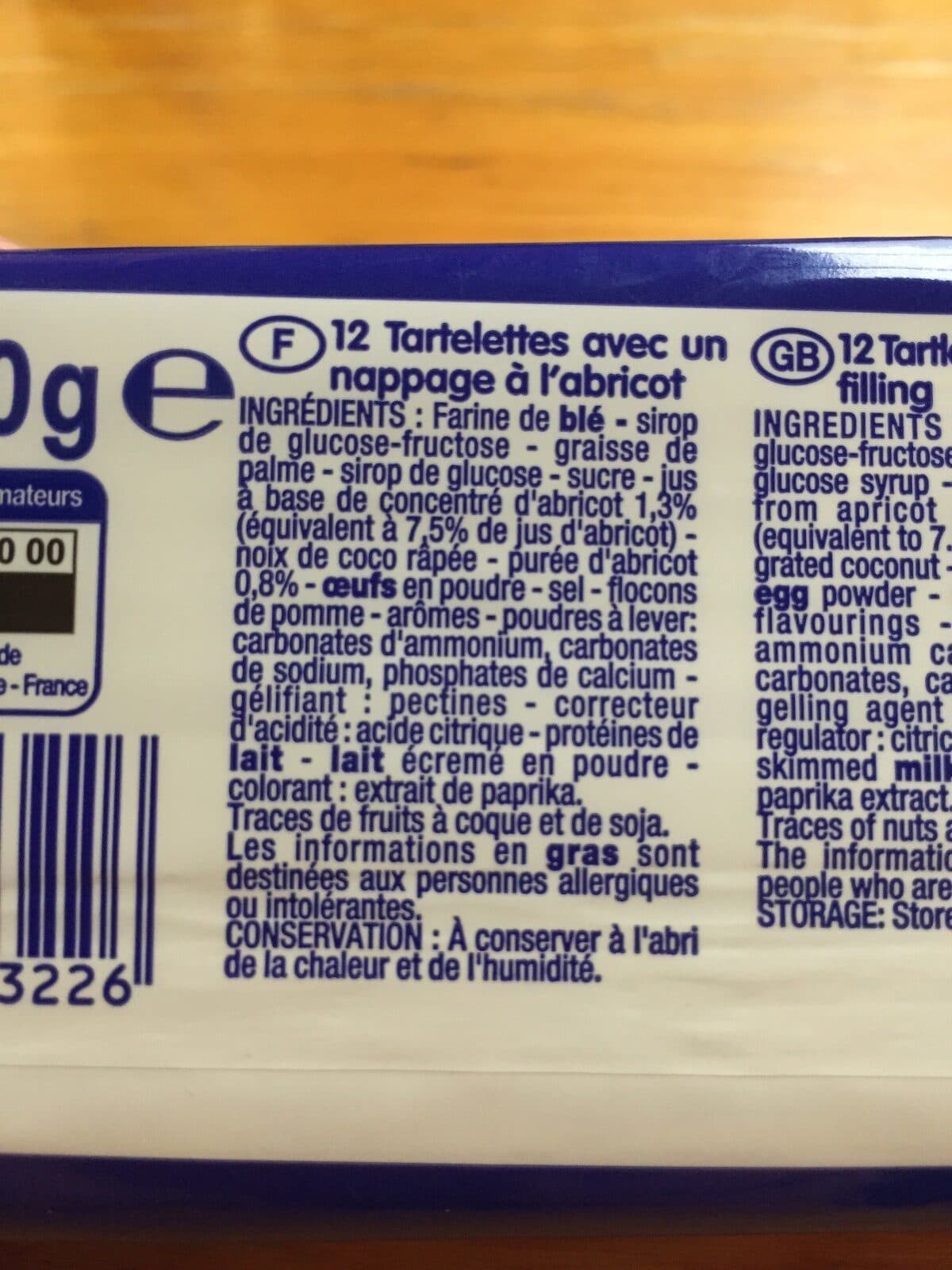 Leader Price - Le Prix Gagnant 12 Tartelettes à l'abricot packshot