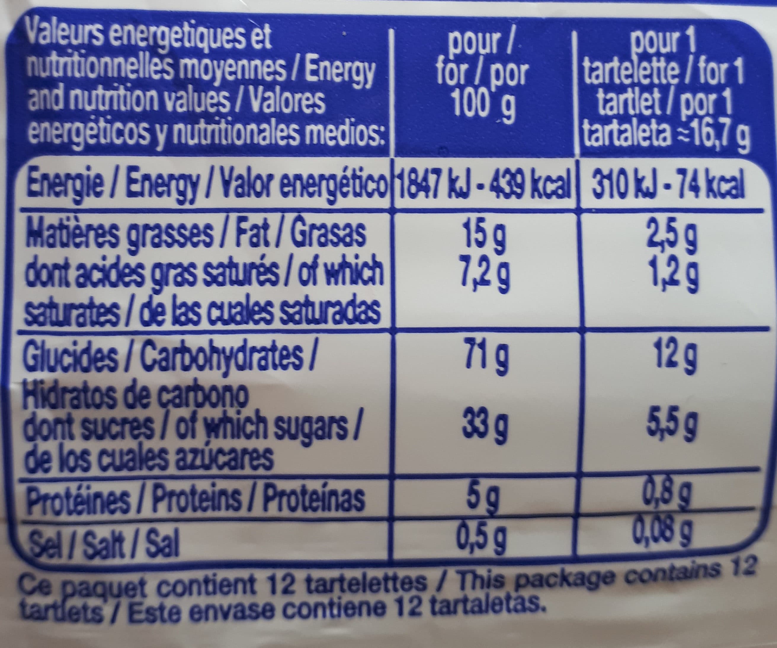 Leader Price - Le Prix Gagnant 12 Tartelettes à l'abricot packshot