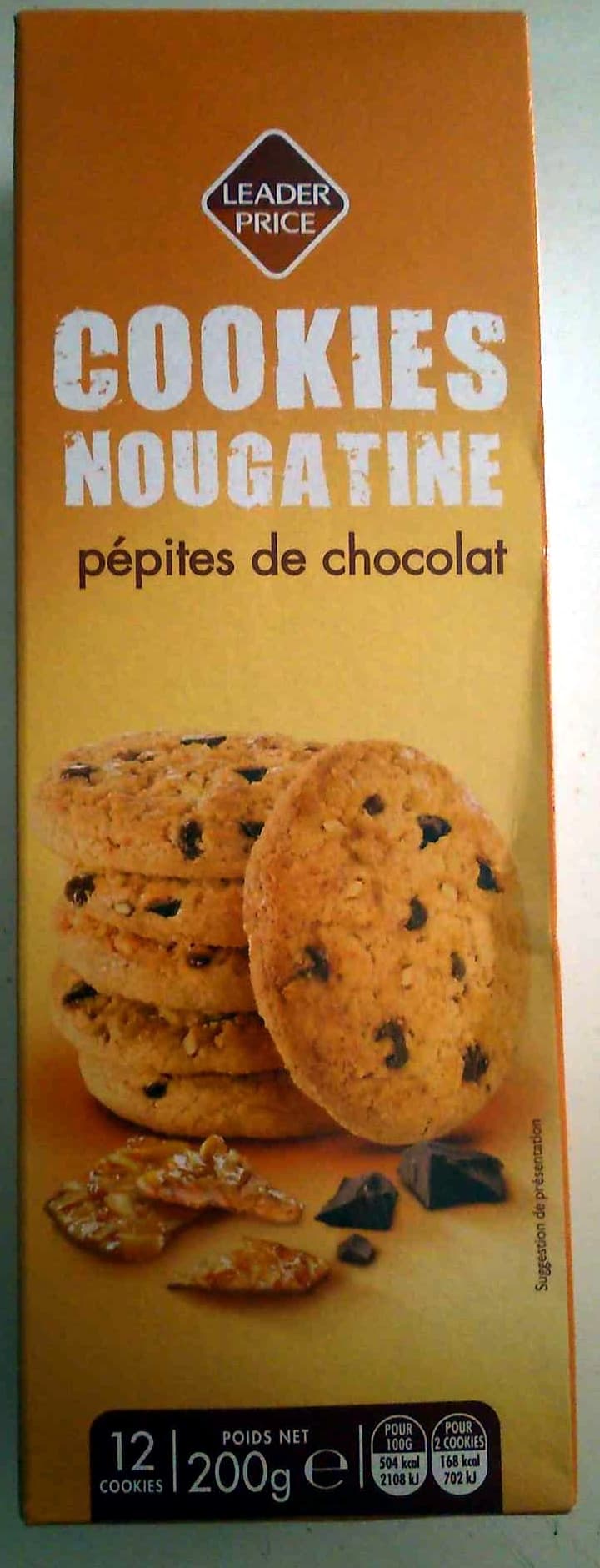 Leader Price Cookies Nougatine packshot