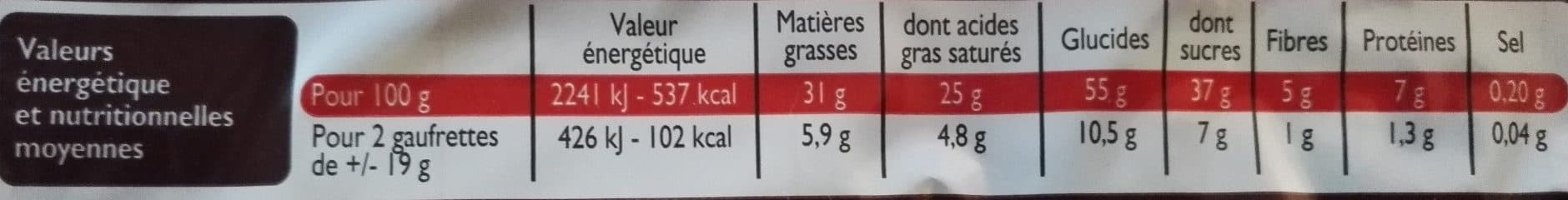 Leader Price Gaufrettes fourrées enrobées de chocolat fin packshot