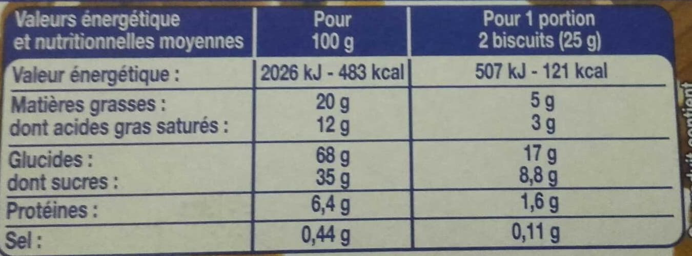 Le Prix Gagnant ! 12 Biscuits Chocolat au Lait packshot