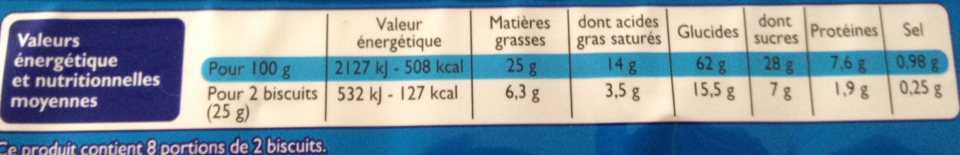 Leader Price Sablés aux céréales chocolat au lait packshot