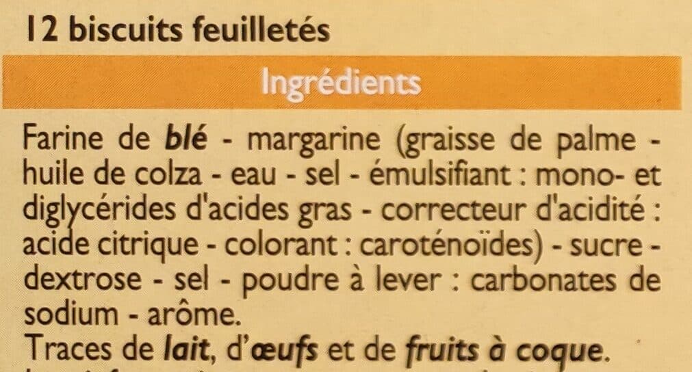 Leader Price Palmiers feuilletés croustillants packshot