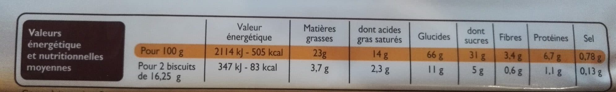 Leader Price Galettes bretonnes pur beurre pépites de chocolat packshot