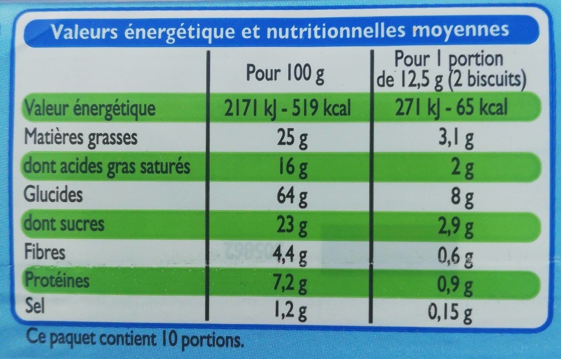 Leader Price Sablés Coco packshot