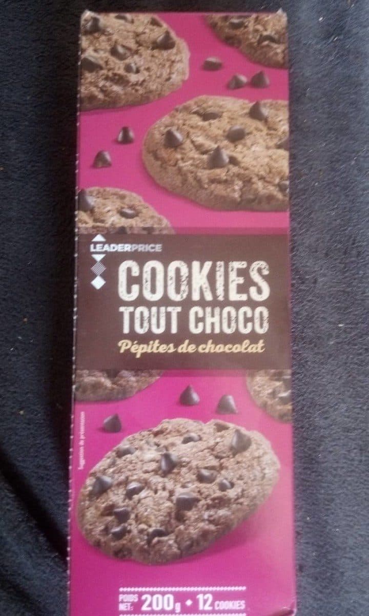 Leader Price Cookies Tout Choco - Pépites de chocolat packshot
