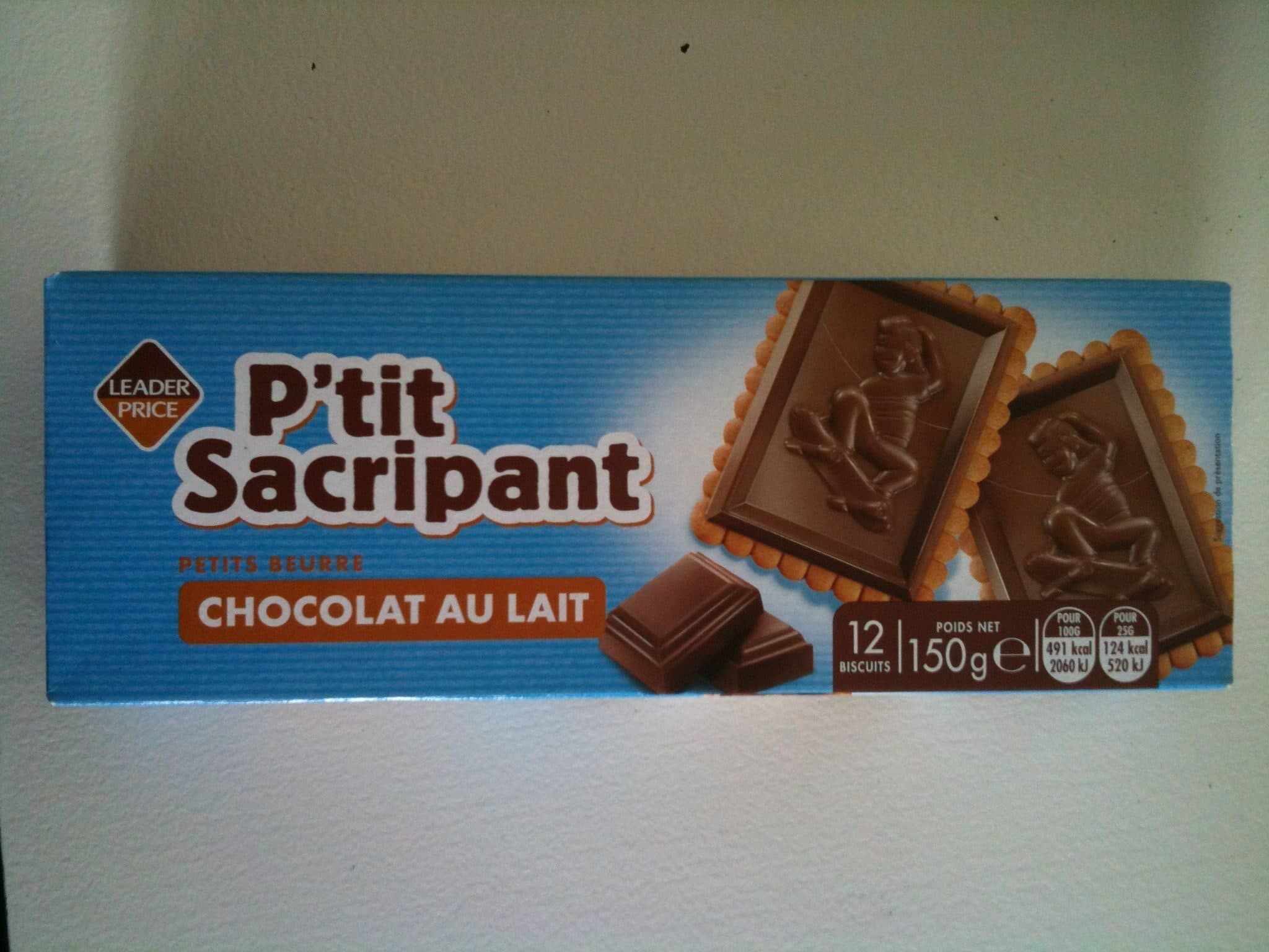Leader Price P'tit Sacripant Petits Beurre Chocolat au Lait packshot