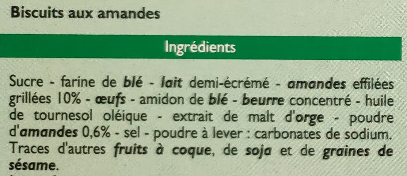 Leader Price Tuiles Aux Amandes packshot