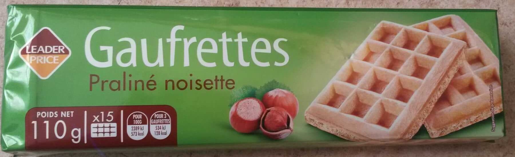 Leader Price Gauffrettes Praliné noisette packshot