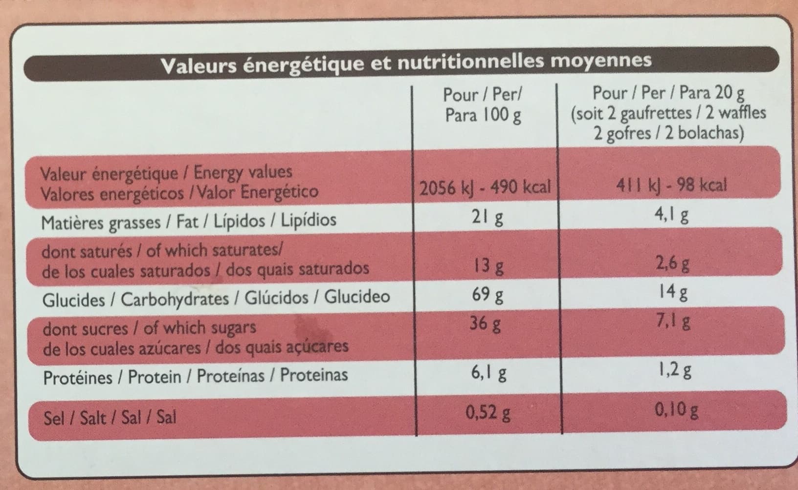 Leader Price Gaufrettes fines pur beurre packshot