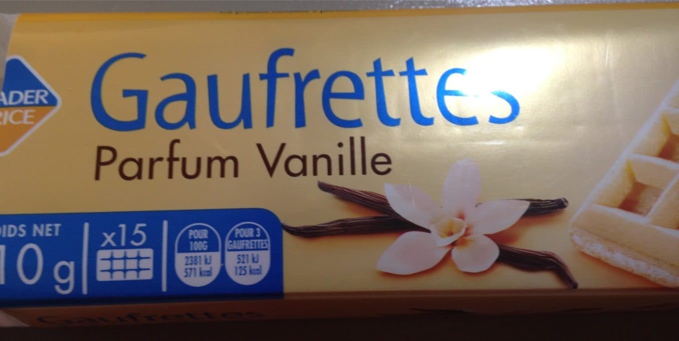Leader Price 15 Gaufrettes vanille packshot