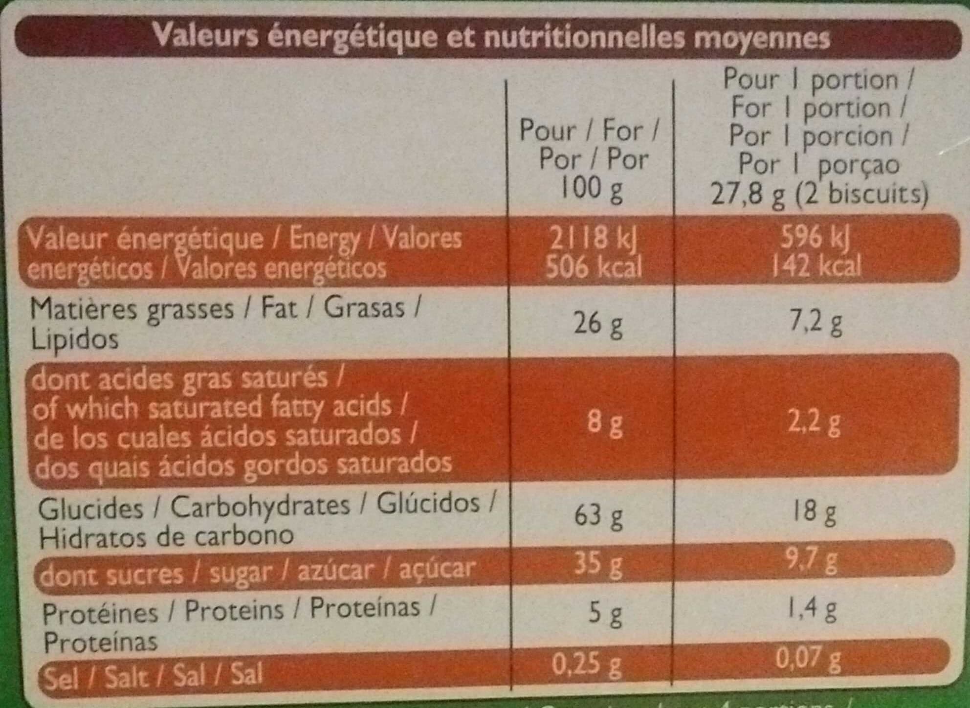 Leader Price Biscuits fourrage à la noisette packshot