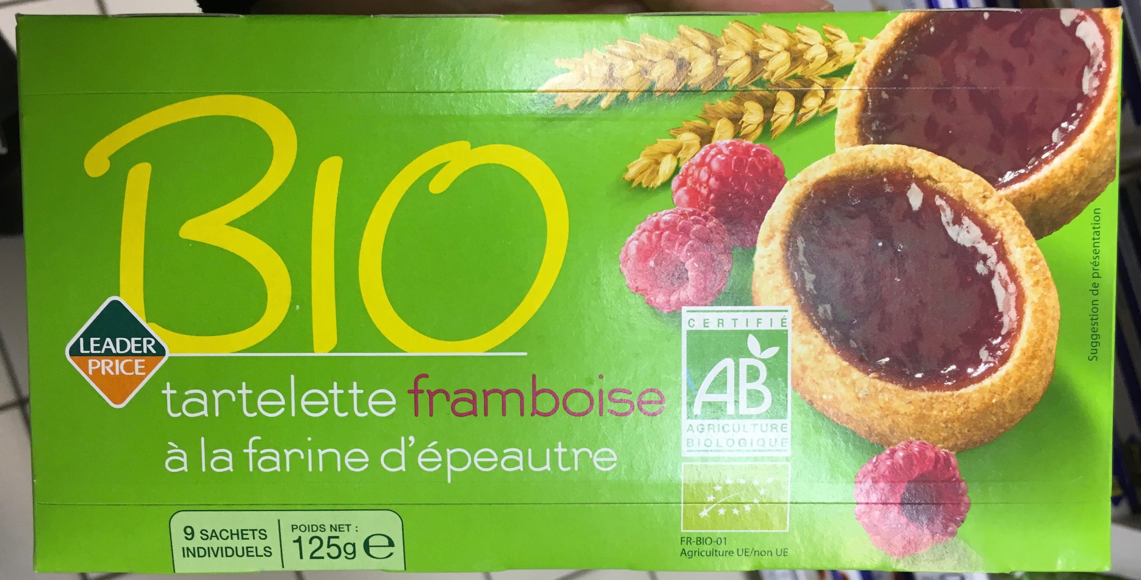 Leader Price Tartelette framboise à la farine d'épeautre packshot