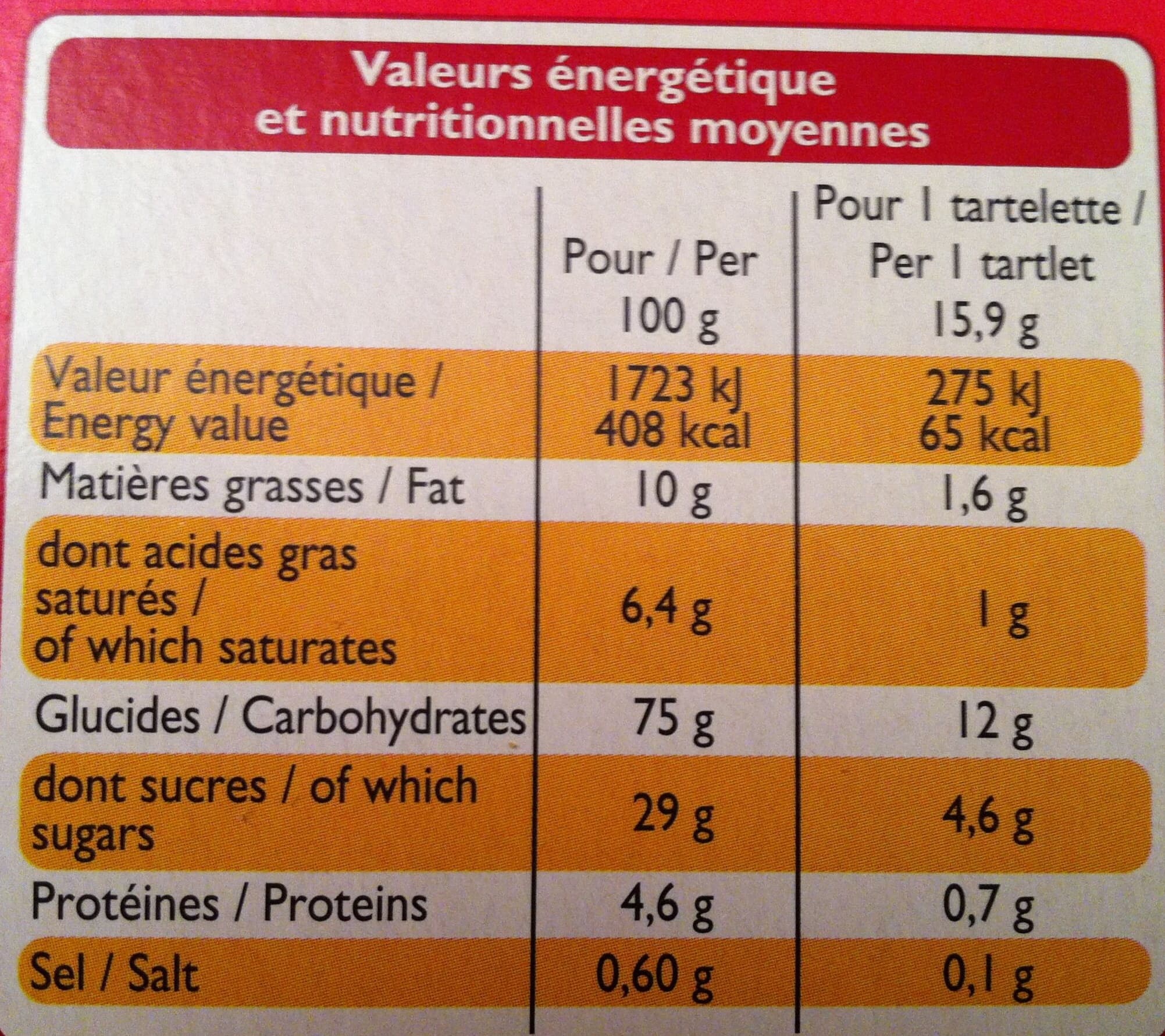 Leader Price Tartelettes à la fraise packshot