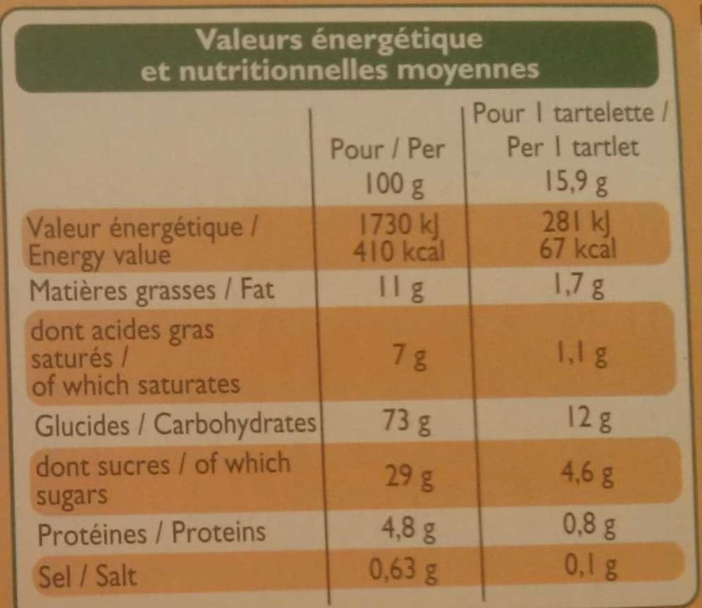 Leader Price Tartelettes au Citron Pur Beurre packshot