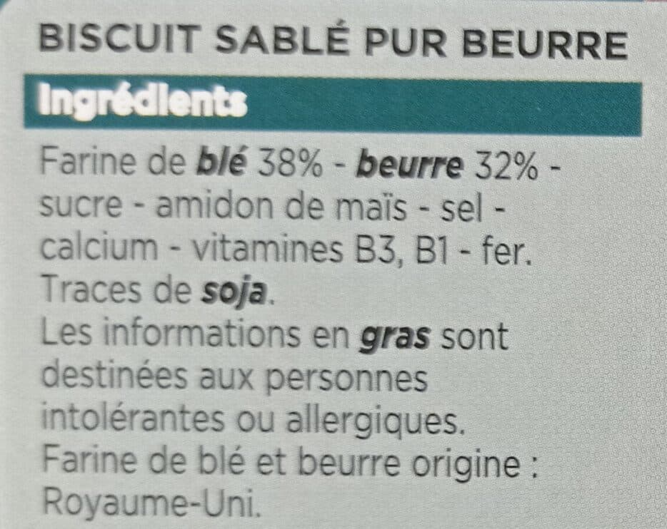 Franprix Shortbread recette écossaise sablés pur beurre packshot