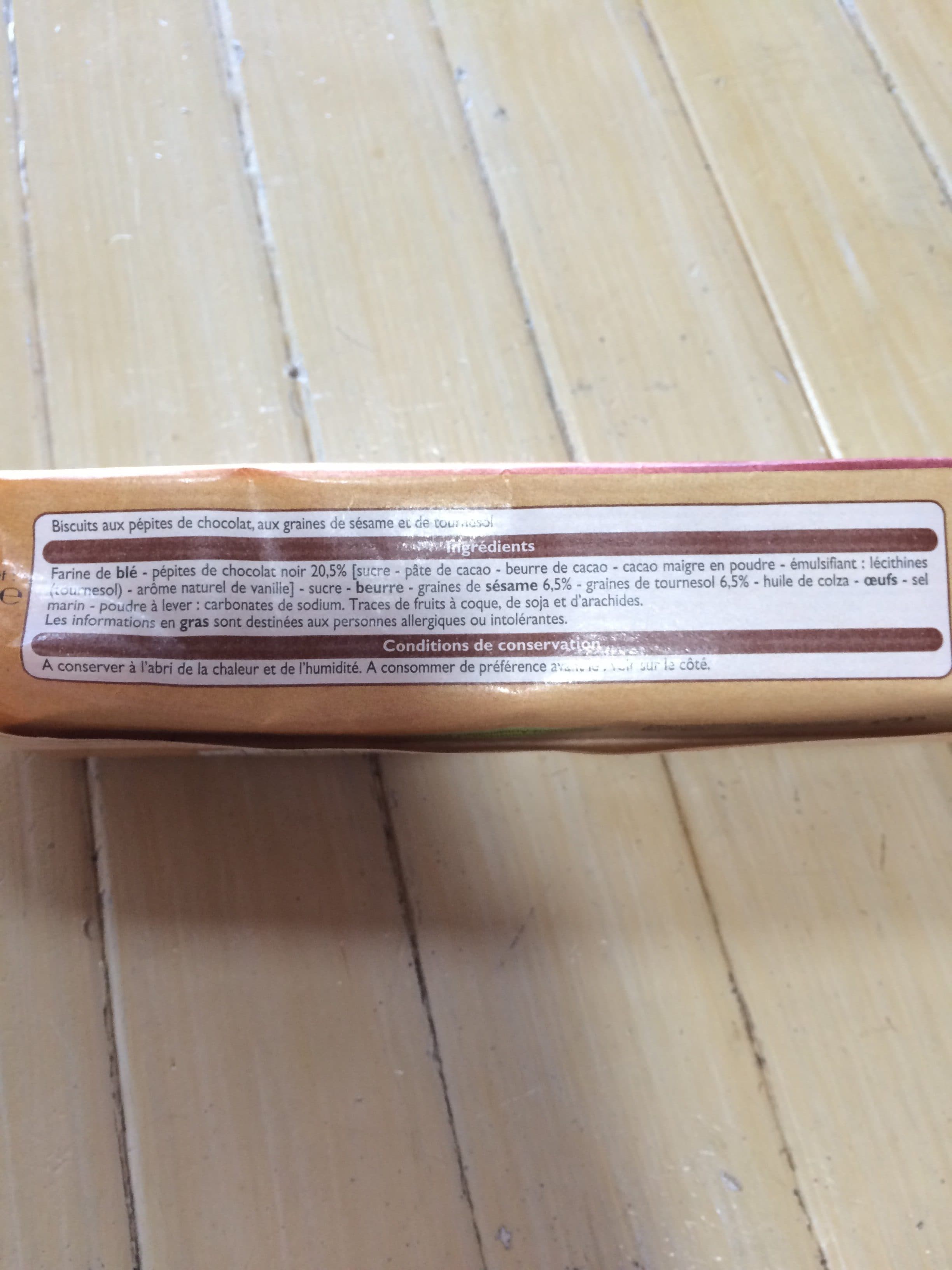Leader Price Biscuits graines & pépites chocolat packshot