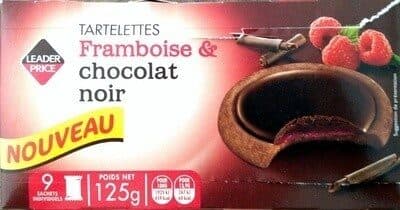 Leader Price Tartelettes Framboise & chocolat noir packshot