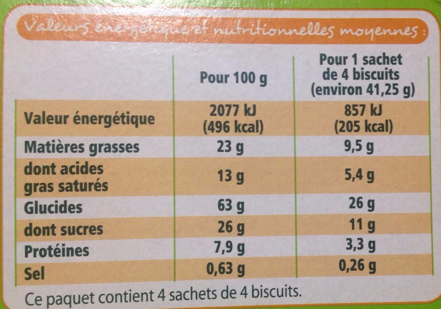 Leader Price Sablé au chocolat au lait bio packshot