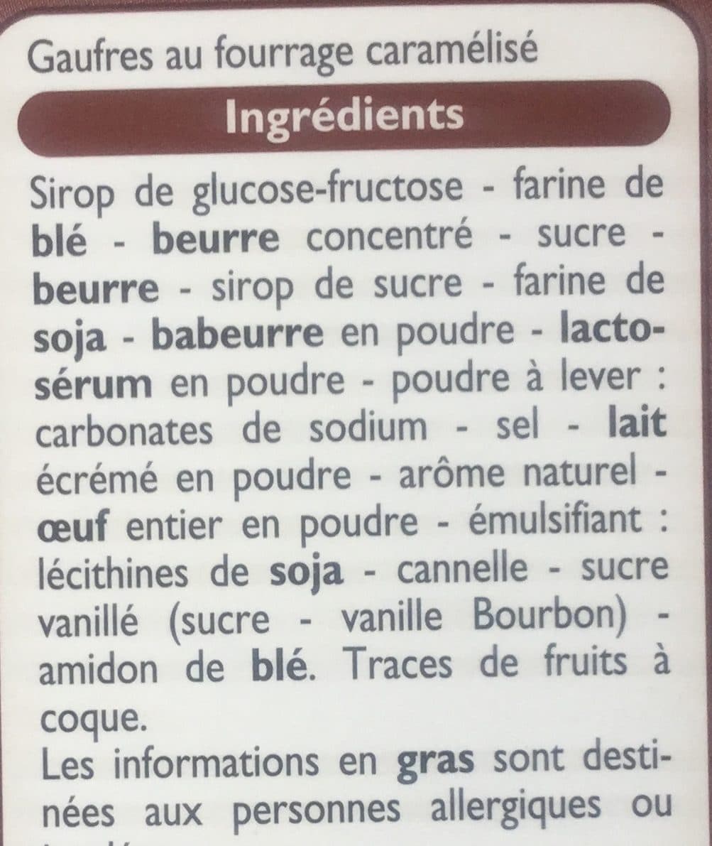 Leader Price Gaufres fourrage caramélisé packshot