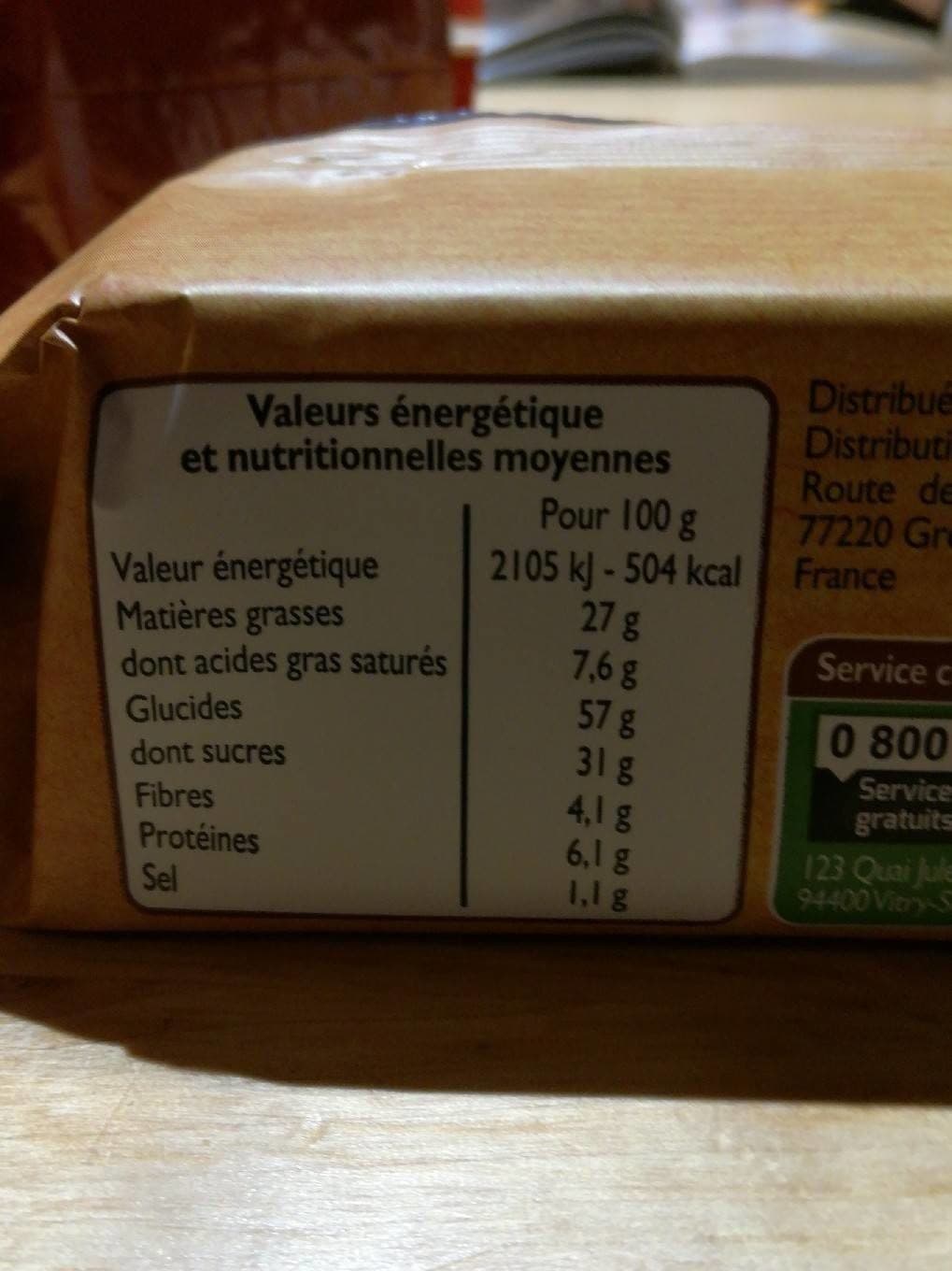 Leader Price Cookies coeur fondant goût chocolat noisette packshot