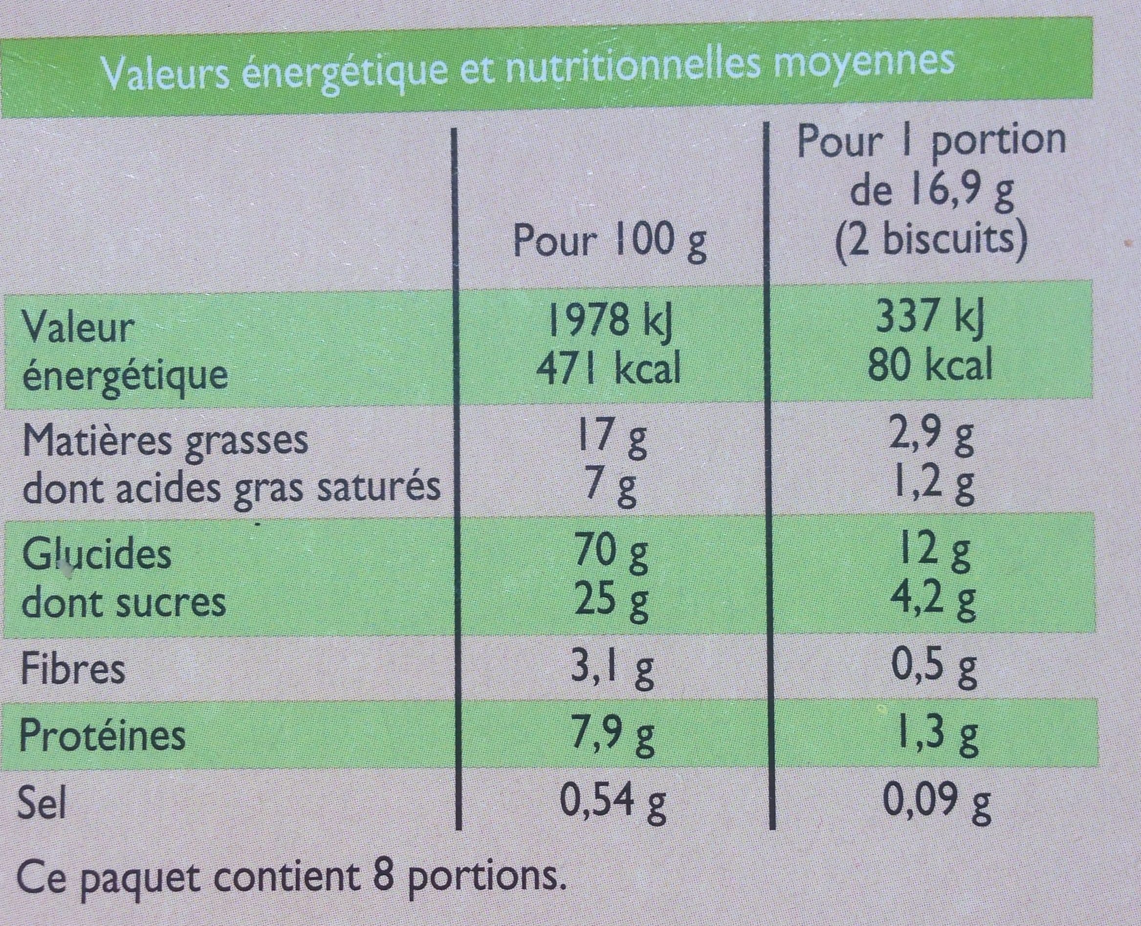 Leader Price Biscuits aux Pépites de Chocolat et Quinoa Bio packshot