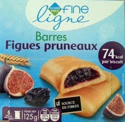 Leader Price Fine ligne - Barres Figues pruneaux packshot