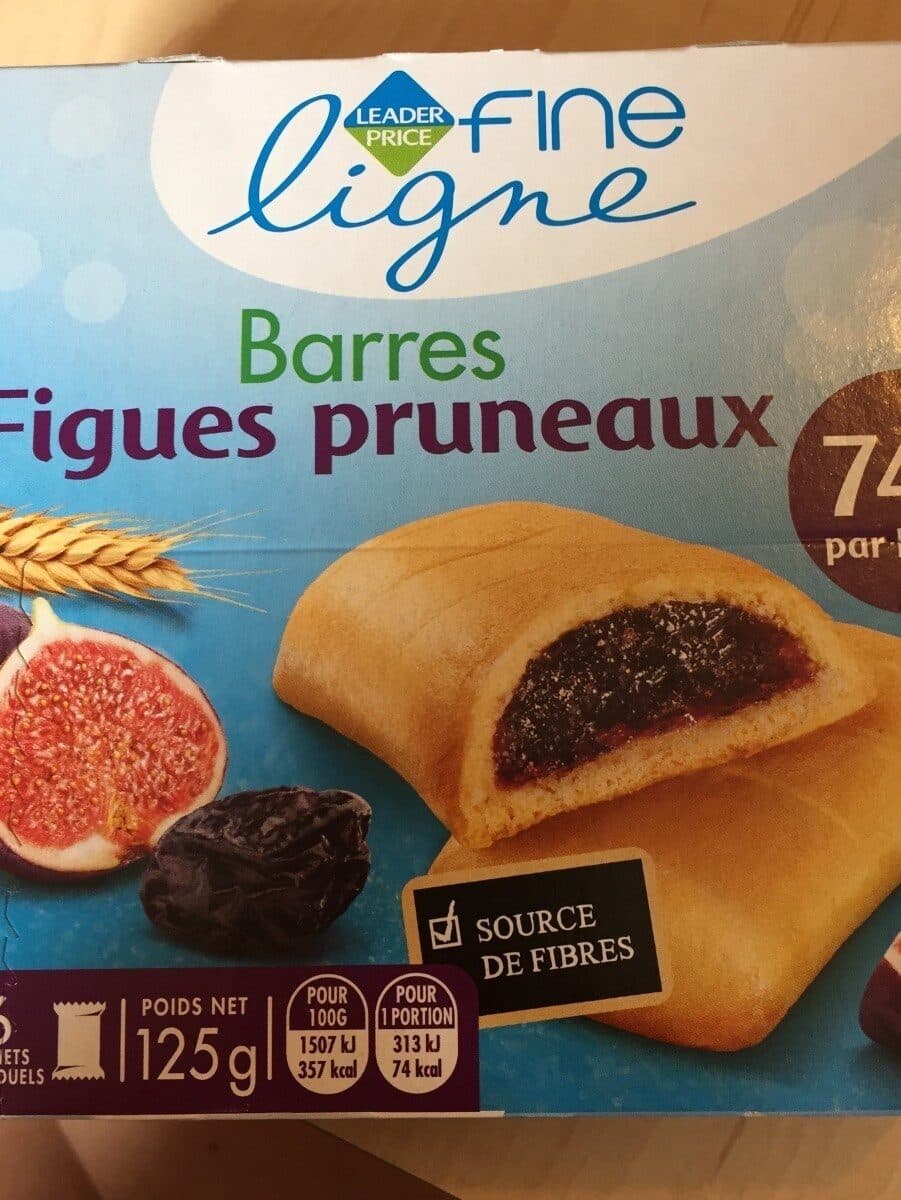 Leader Price Fine ligne - Barres Figues pruneaux packshot