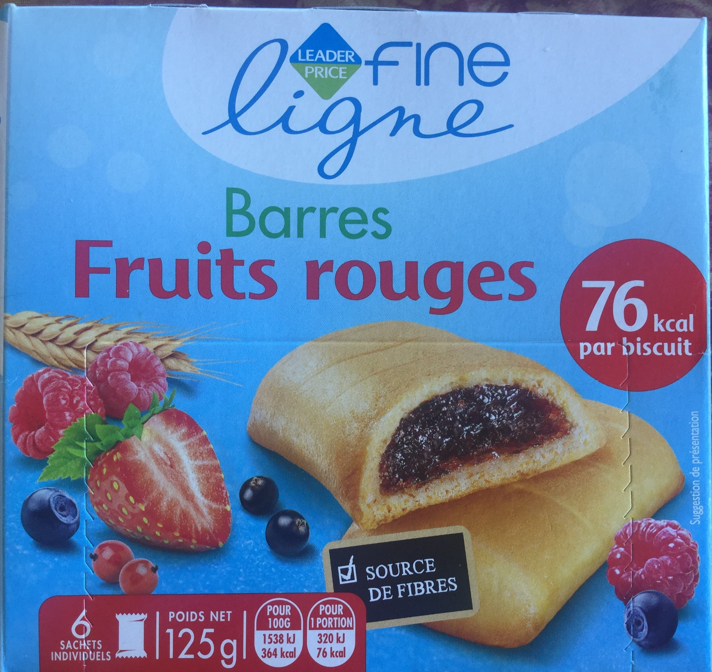 Leader Price Fine Ligne Gourmandises Fruits Rouges packshot
