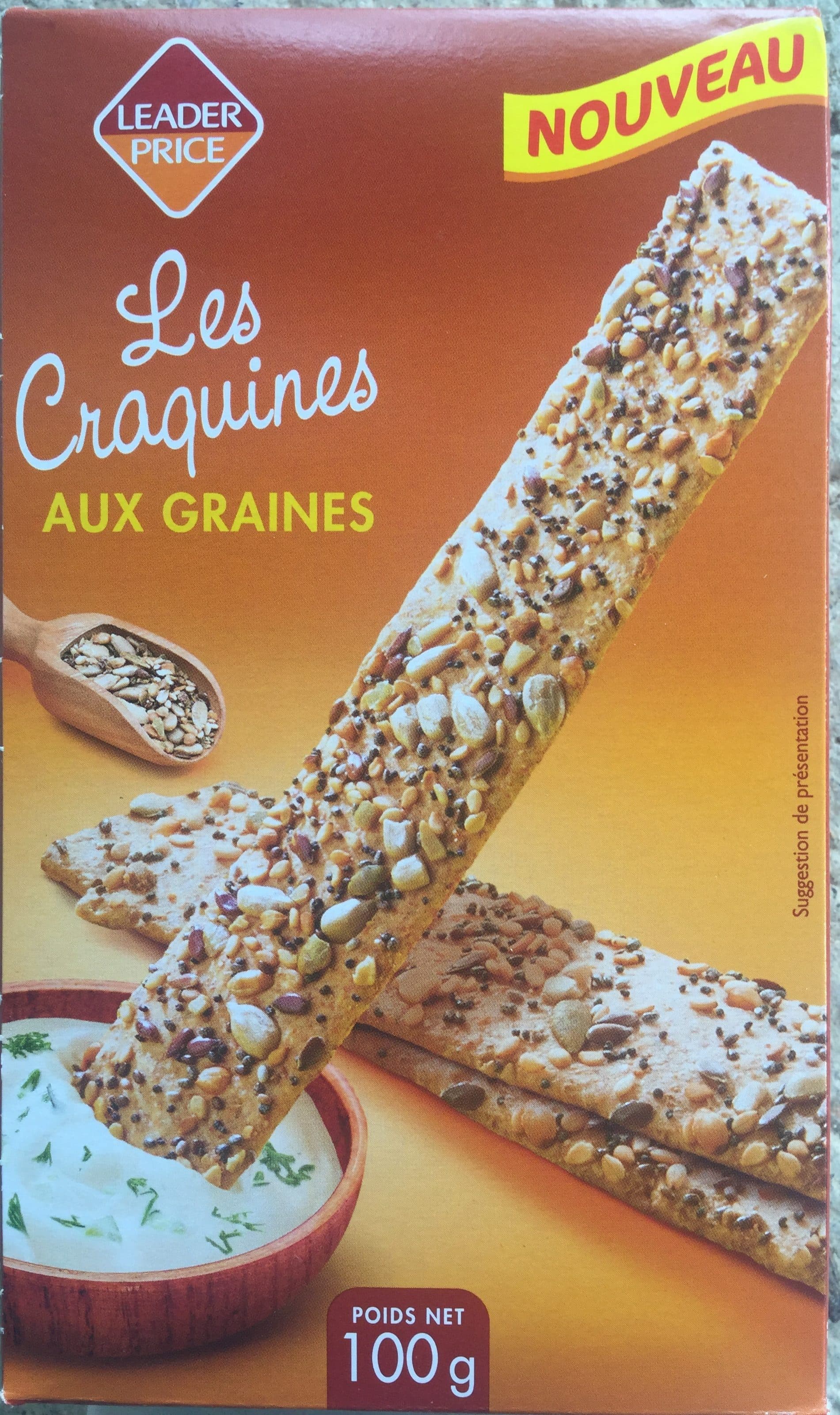 Leader Price Les Craquines aux graines packshot