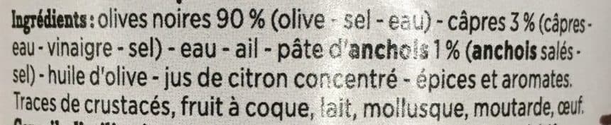 Franprix tapenade d olives noires packshot