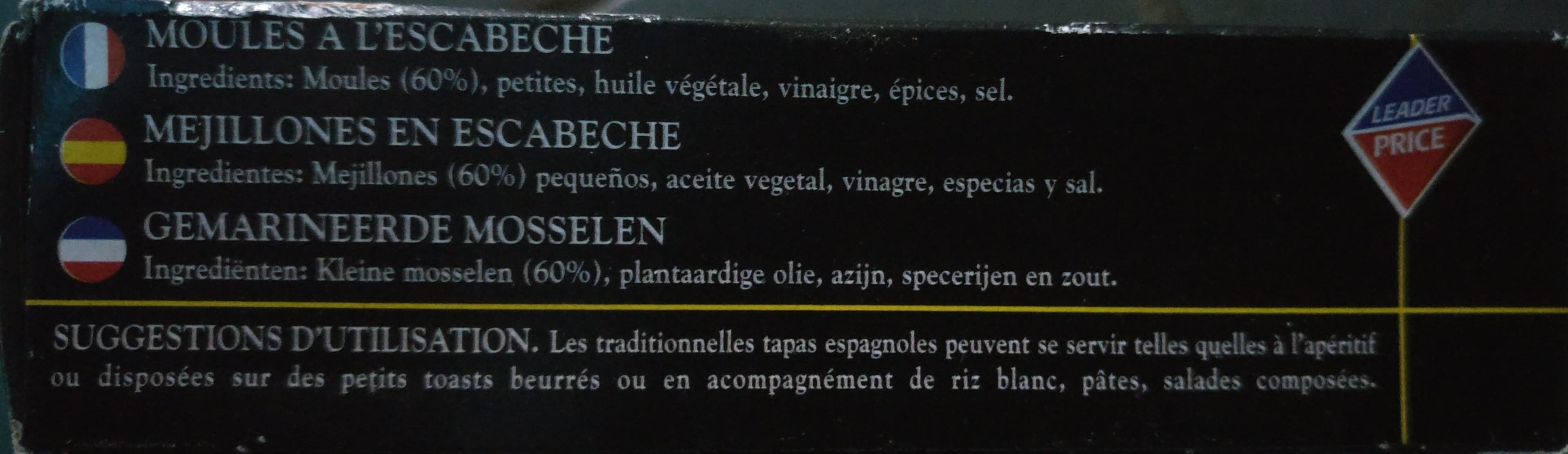 Leader Price Moules Sauce A l'escabeche packshot