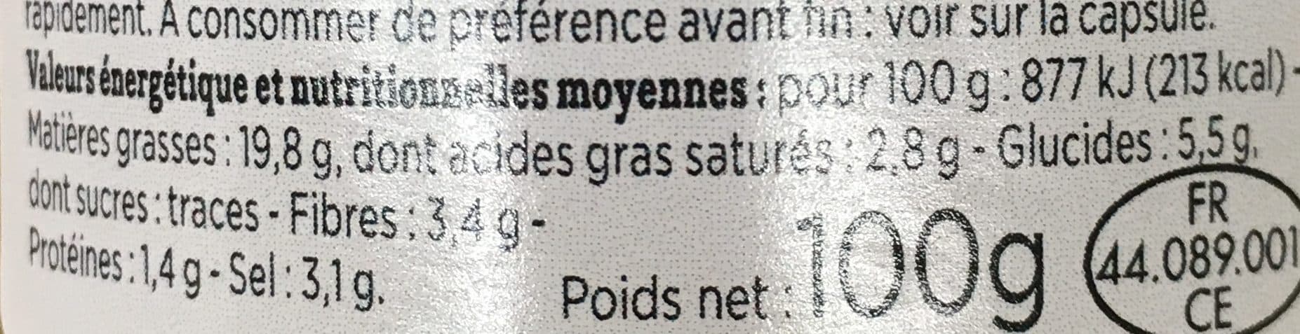 Franprix tapenade d olives vertes packshot