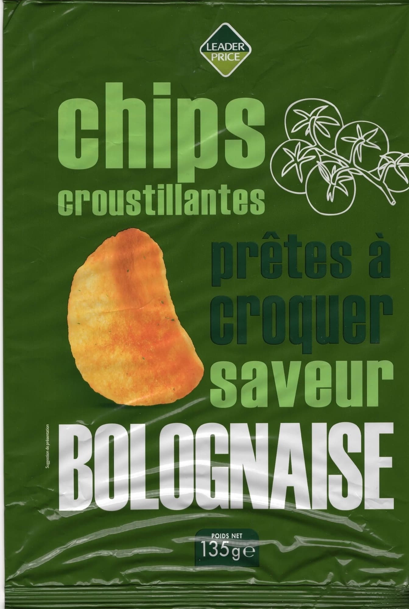 Leader Price Chips croustillantes saveur bolognaise packshot