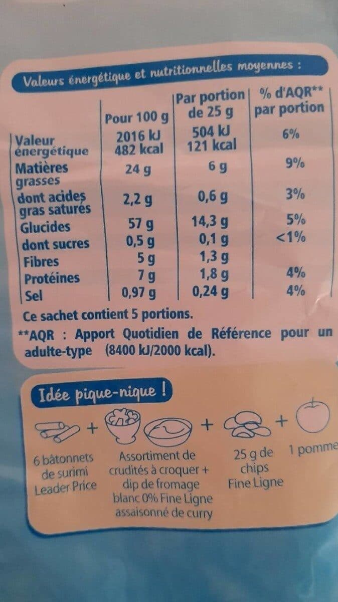 Leader Price Fine Ligne Chips légères packshot