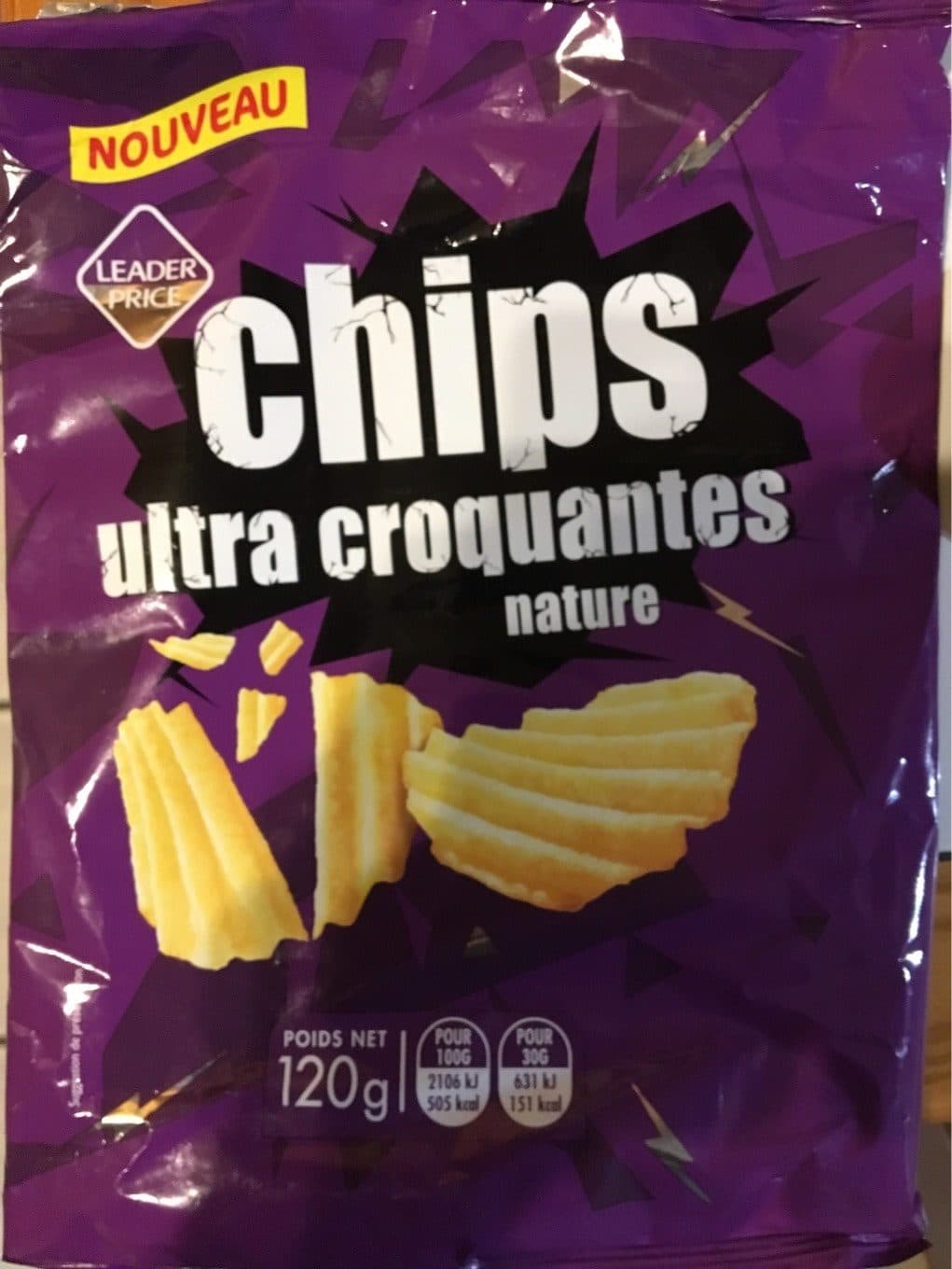 Leader Price Chips Ultra Croquantes Nature packshot