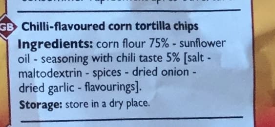 Leader Price Tortilla chips goût chili packshot
