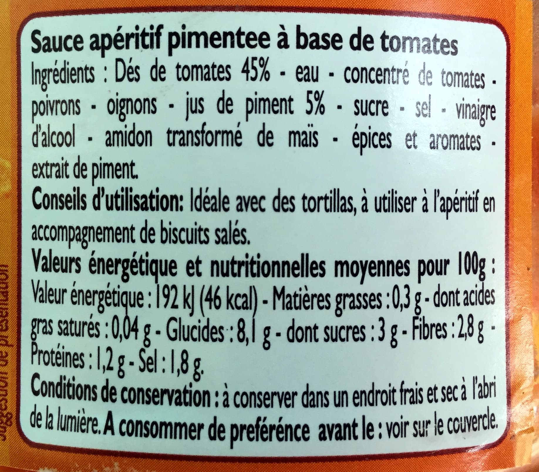 Leader Price Sauce mexicaine pimentée packshot