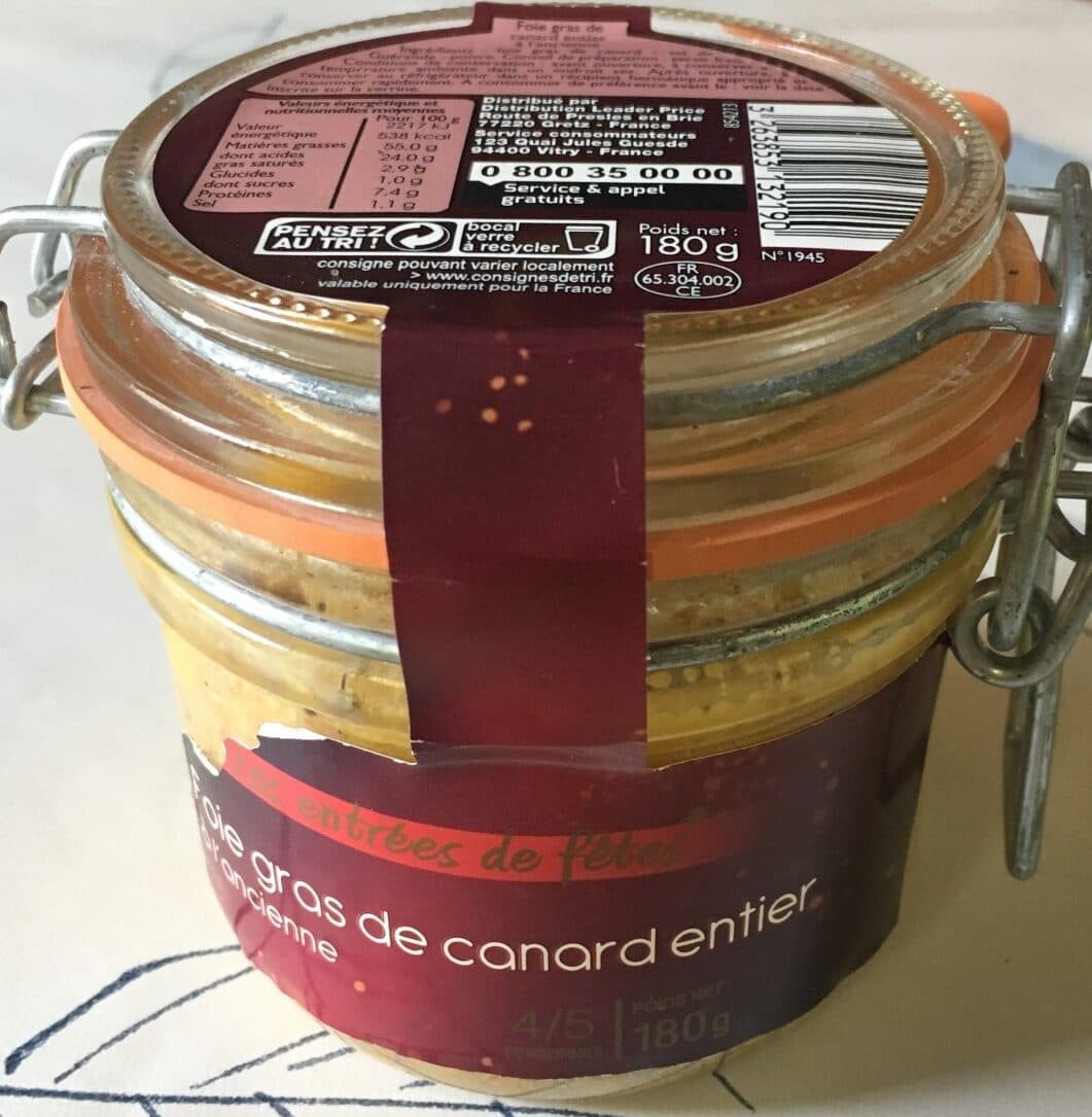 Les Entrées de Fêtes Foie gras de canard entier à l'ancienne packshot