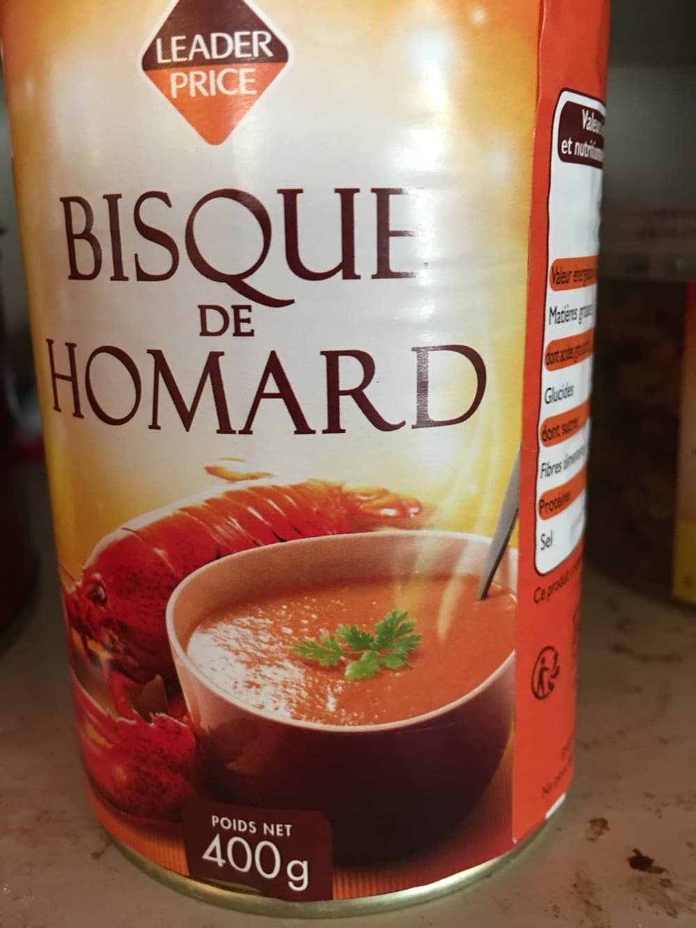 Leader Price Bisque de Homard packshot