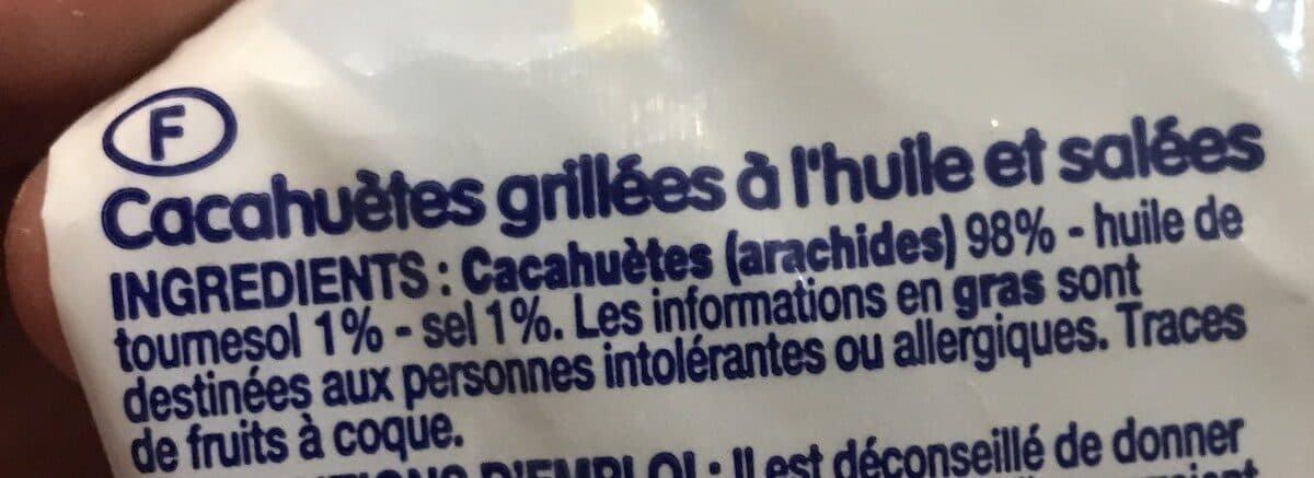 Open Food Facts Cacahuètes Grillées et Salées packshot