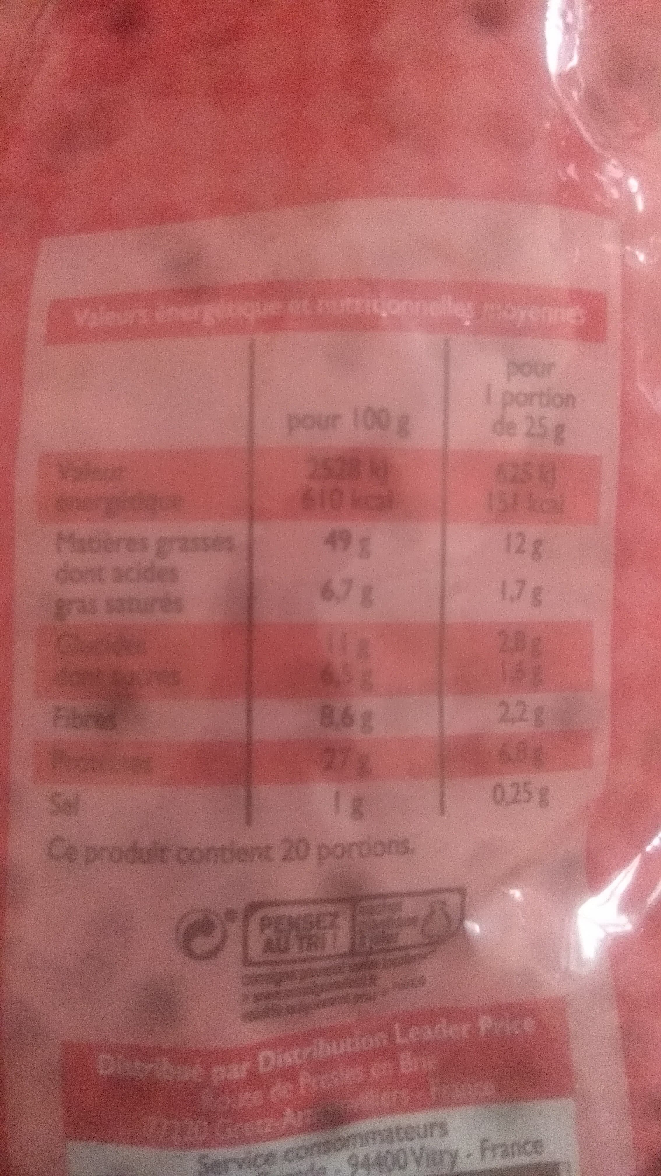 Leader Price Cacahuètes grillées & salées packshot