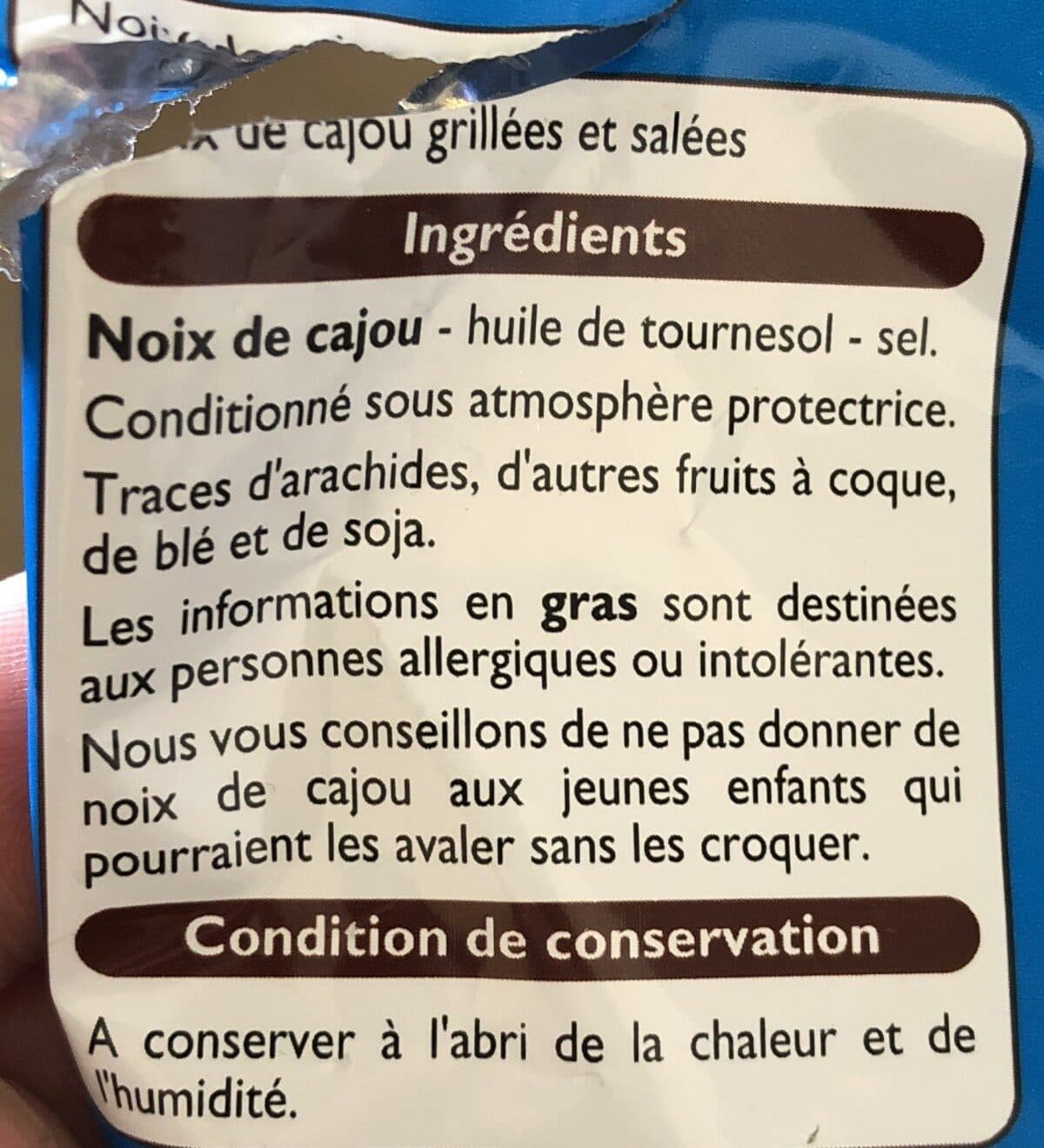 Leader Price Noix de cajou grillées salées packshot