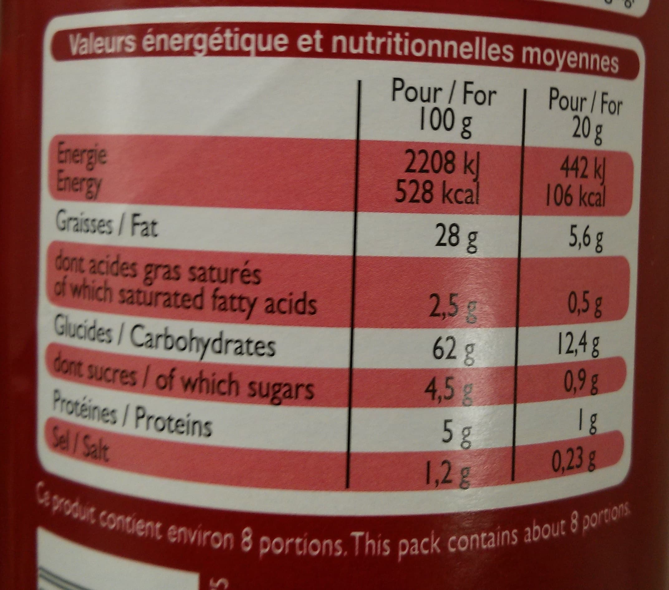 Leader Price Tuiles Apéro goût bacon packshot